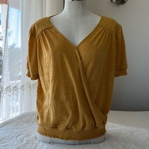 3/$20 Cable & Gauge Mustard Yellow Blouse